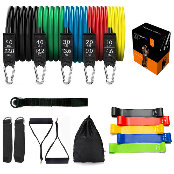 11/17-Piece Latex Resistance Bands Set